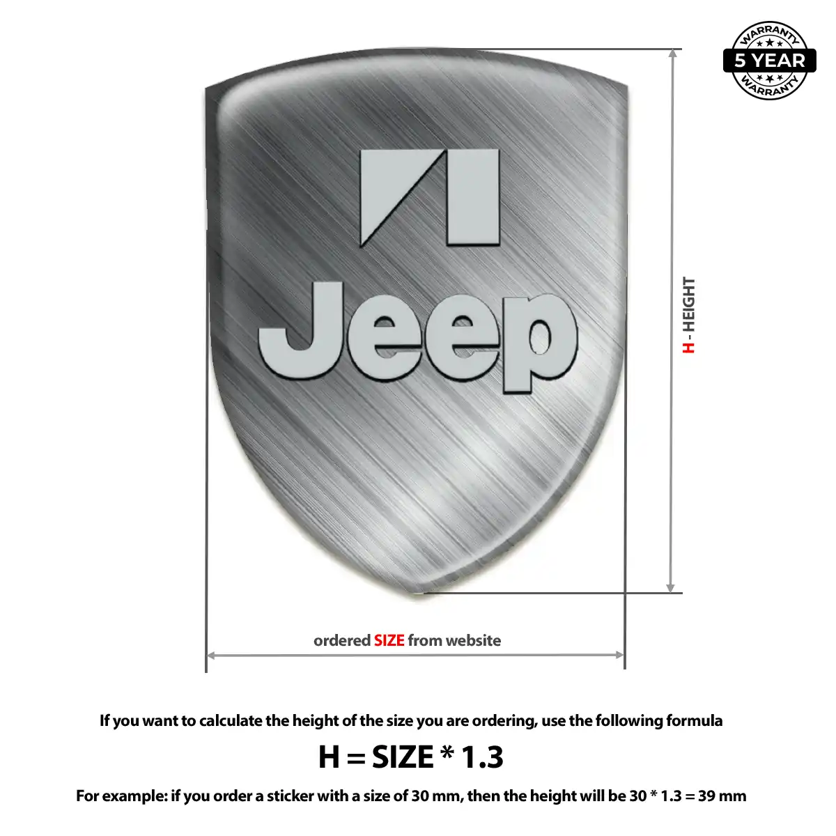Jeep 3D Resin Sticker Elite Edition