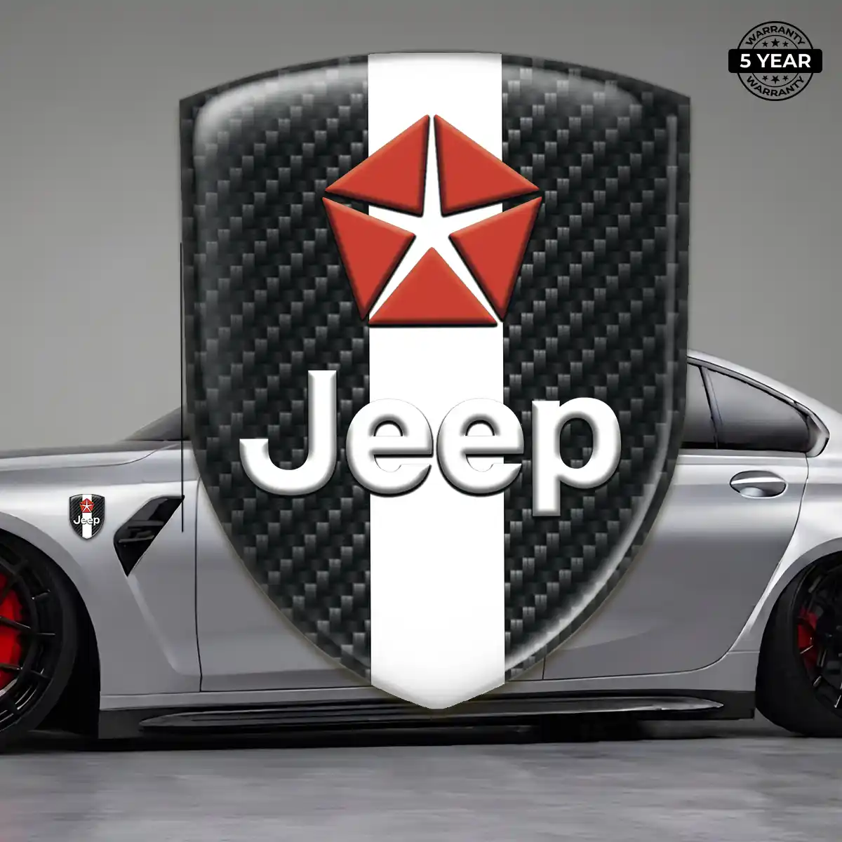 Jeep 3D Resin Sticker Interior Elegance