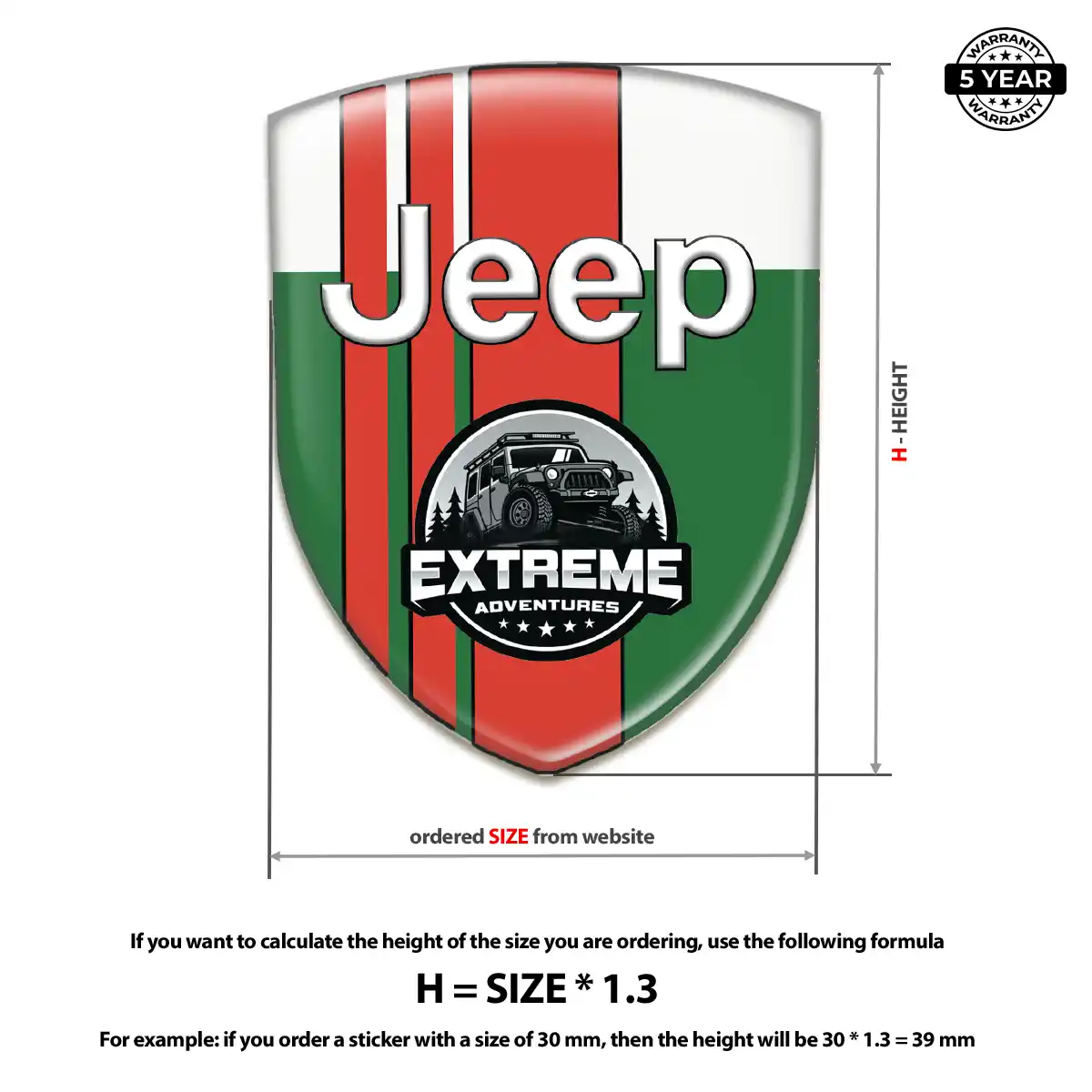 Jeep 3D Resin Sticker Noble Edition