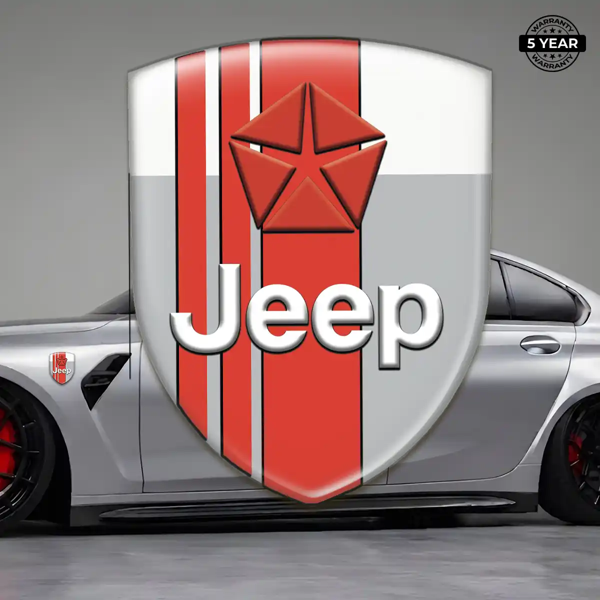 Jeep 3D Resin Sticker Premium Dome