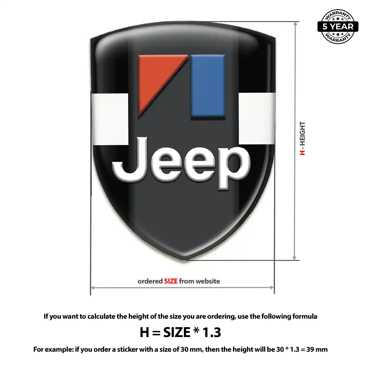 Jeep 3D Resin Sticker Prestige Line
