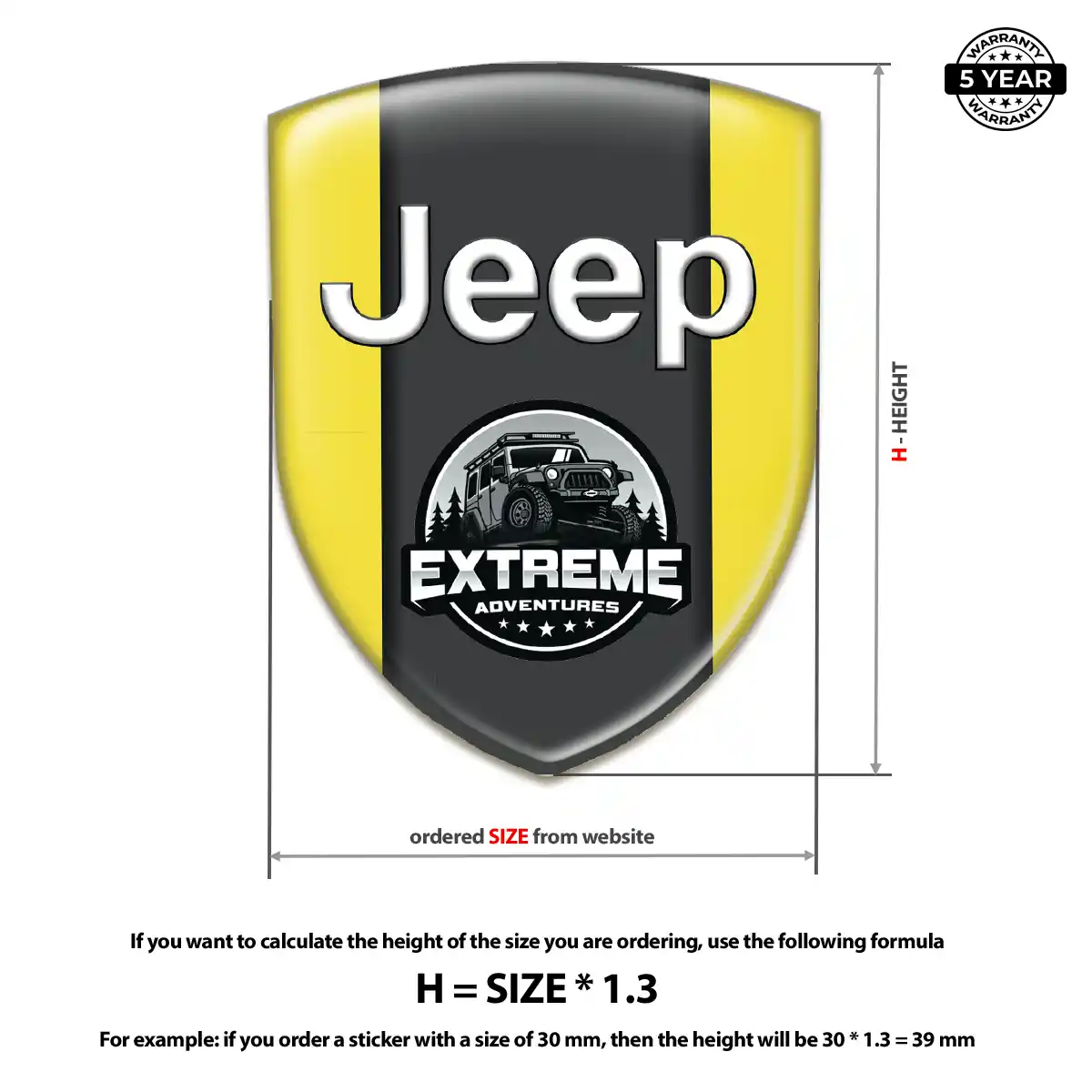 Jeep 3D Resin Sticker Refined Design