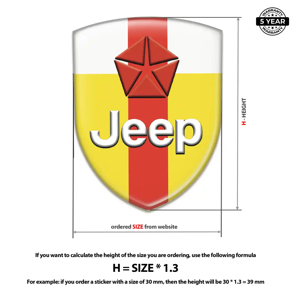 Jeep 3D Resin Sticker Resin Elite