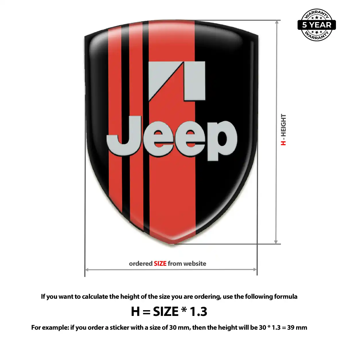 Jeep Automotive Emblem Sticker Cabin Style
