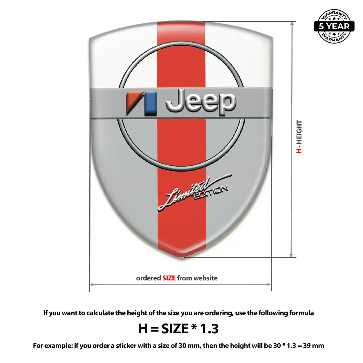 Jeep Automotive Emblem Sticker Elite Edition