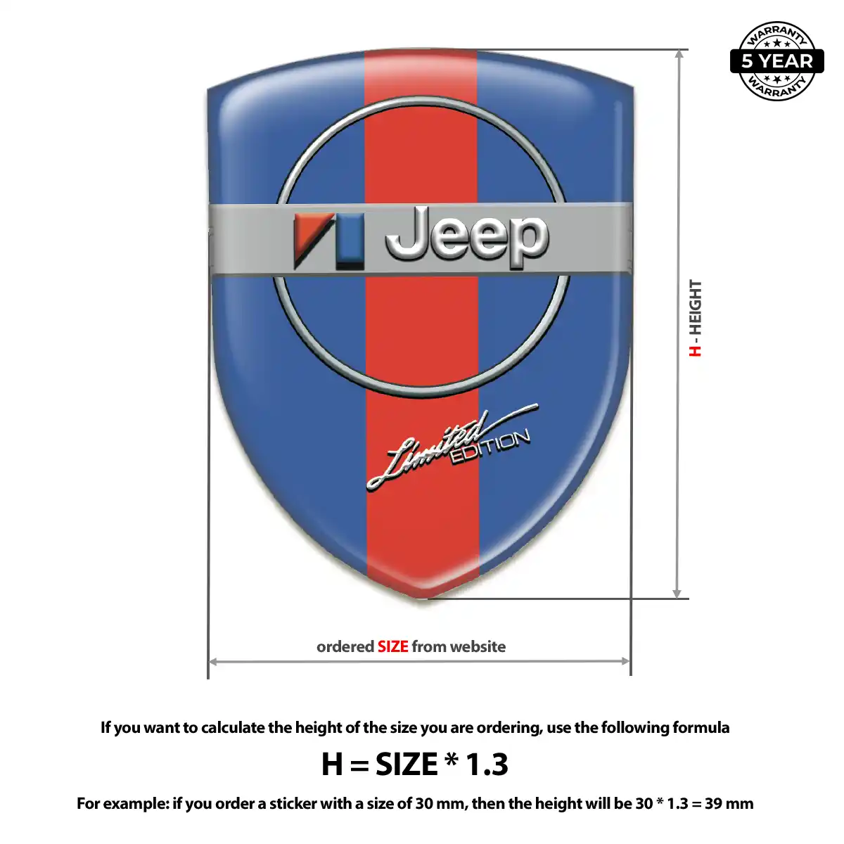 Jeep Automotive Emblem Sticker Exclusive Series