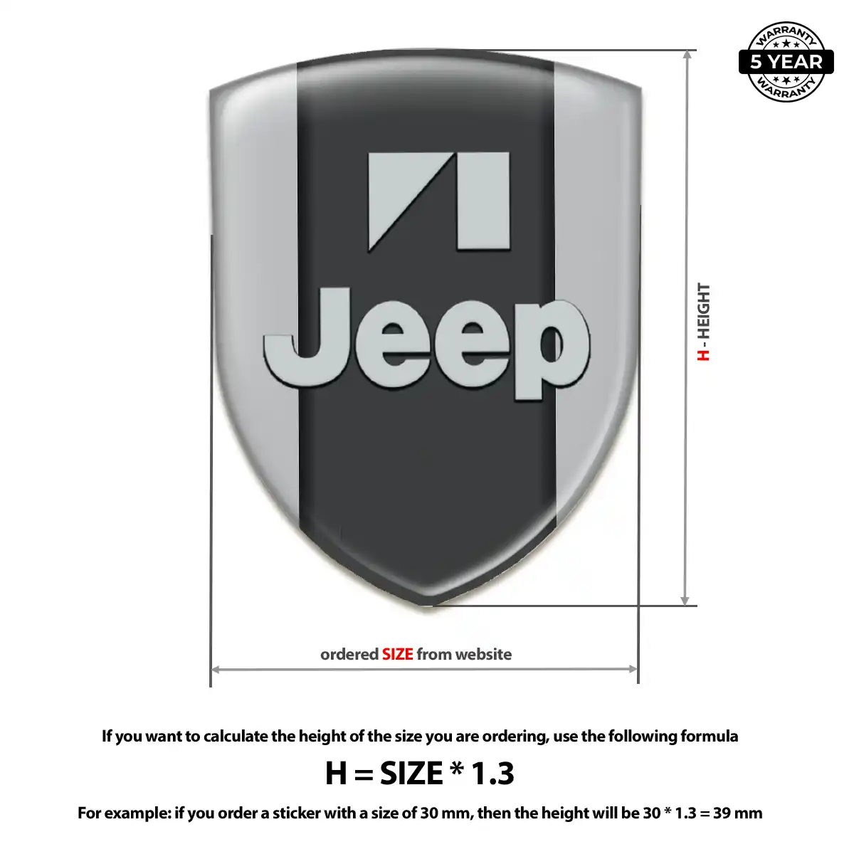 Jeep Automotive Emblem Sticker Interior Luxe