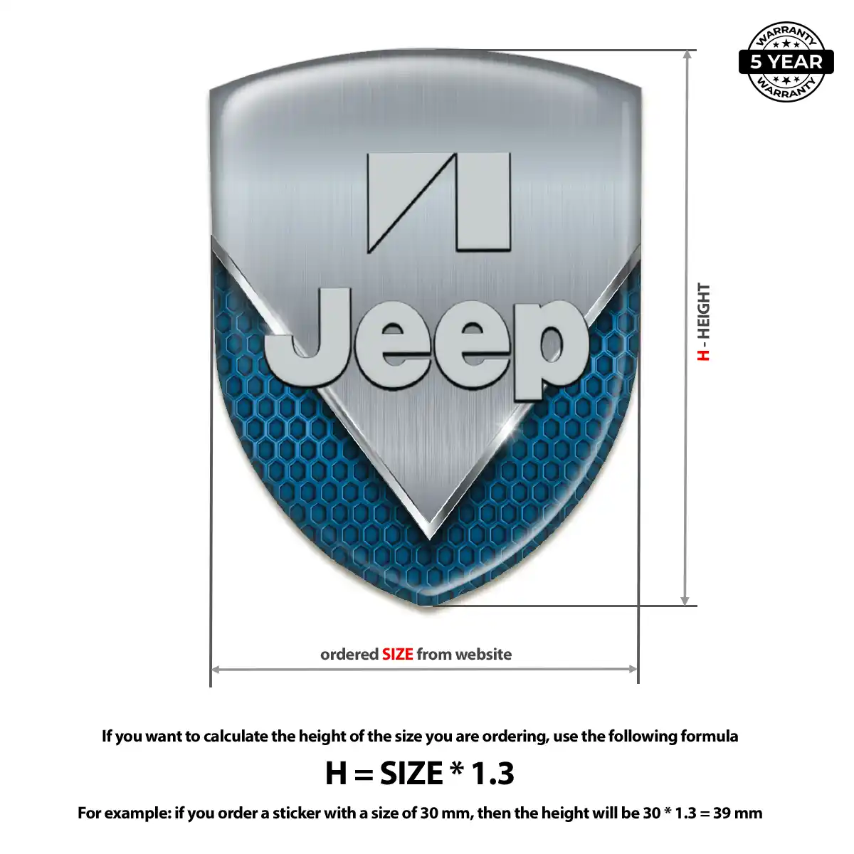 Jeep Automotive Emblem Sticker Noble Edition