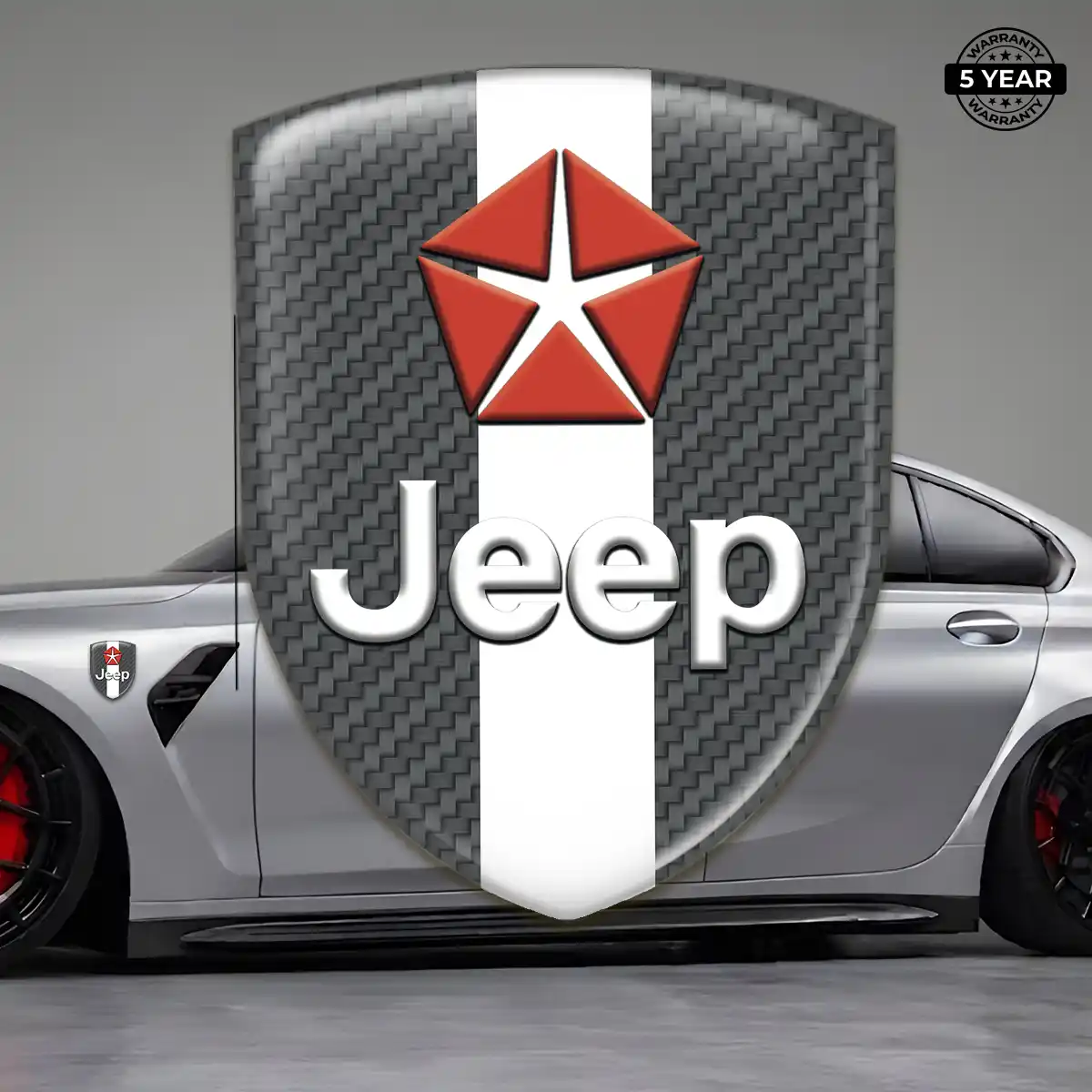 Jeep Automotive Emblem Sticker Opulent Line