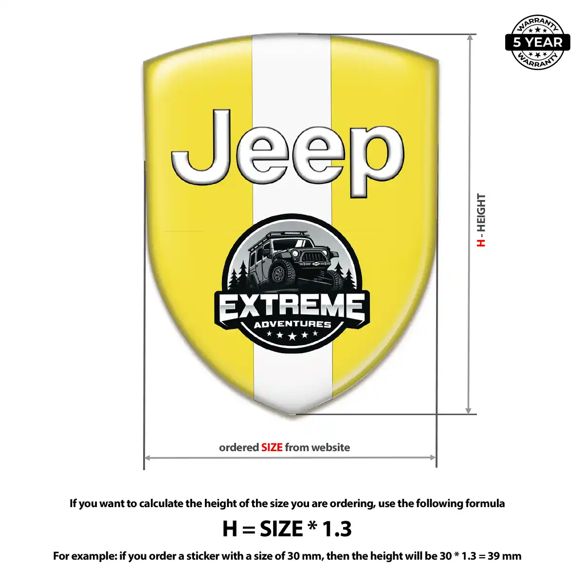 Jeep Automotive Emblem Sticker Prestige Line