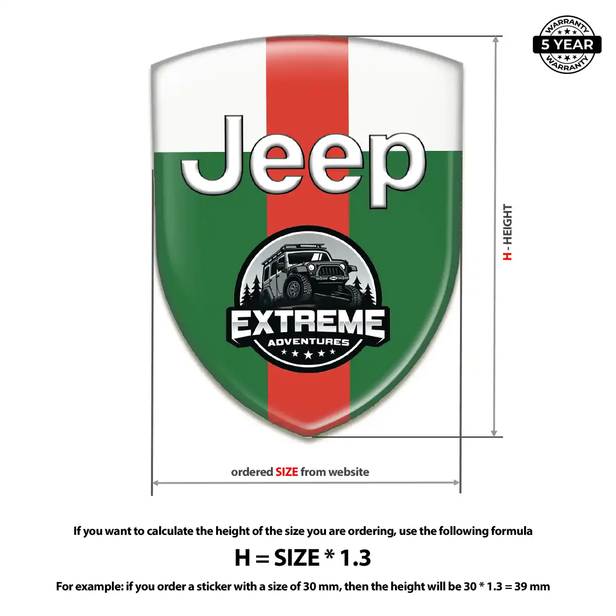 Jeep Automotive Emblem Sticker Prime Quality