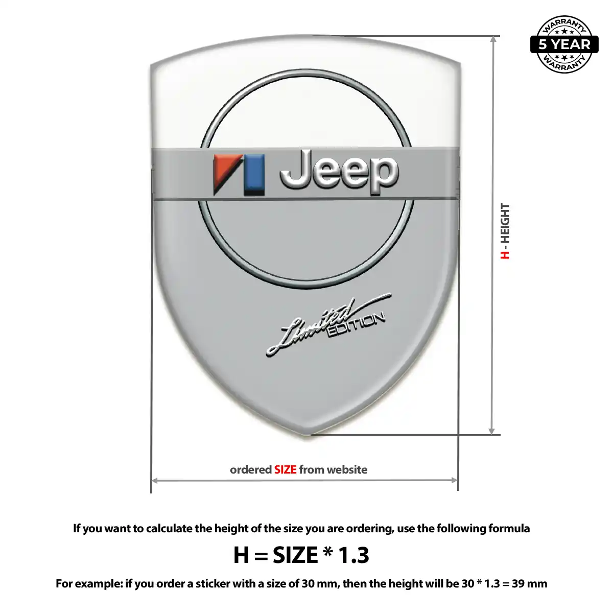 Jeep Automotive Emblem Sticker Refined Design