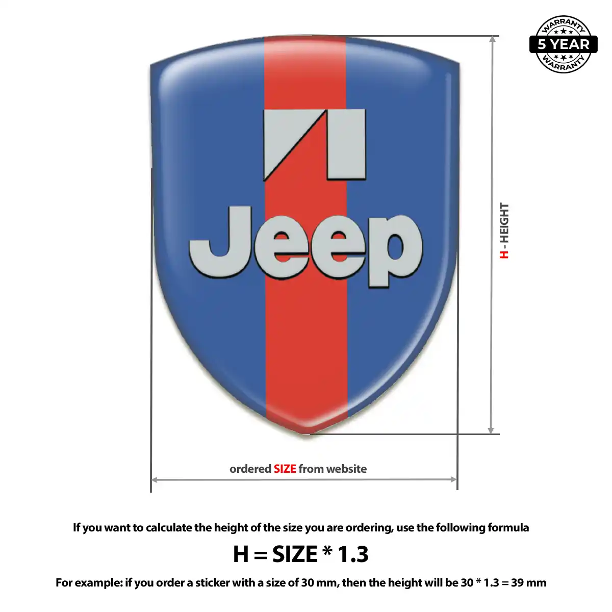 Jeep Automotive Emblem Sticker Resin Elite