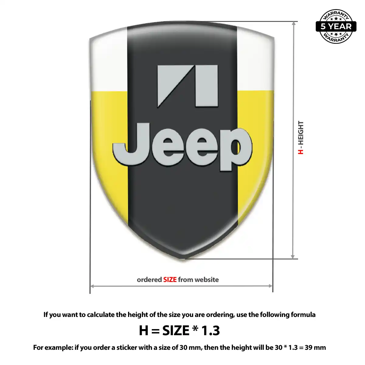 Jeep Automotive Emblem Sticker Signature Grade