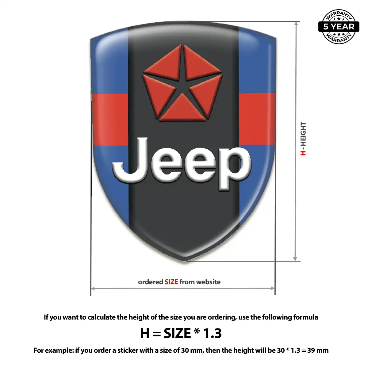 Jeep Automotive Emblem Sticker Superior Craft