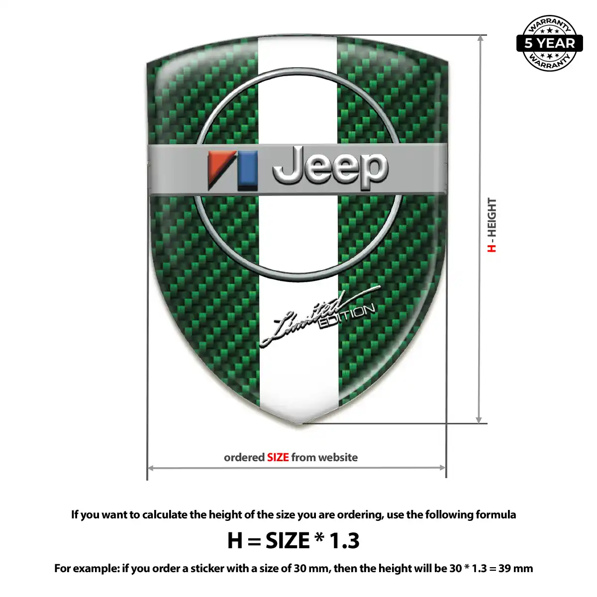 Jeep Automotive Logo Sticker Cabin Style