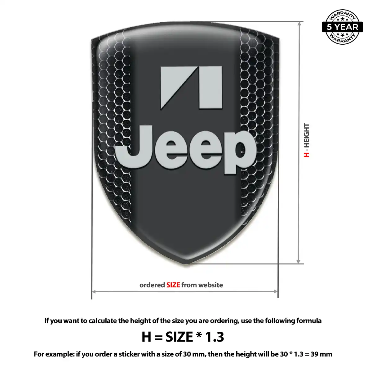 Jeep Automotive Logo Sticker Deluxe Edition