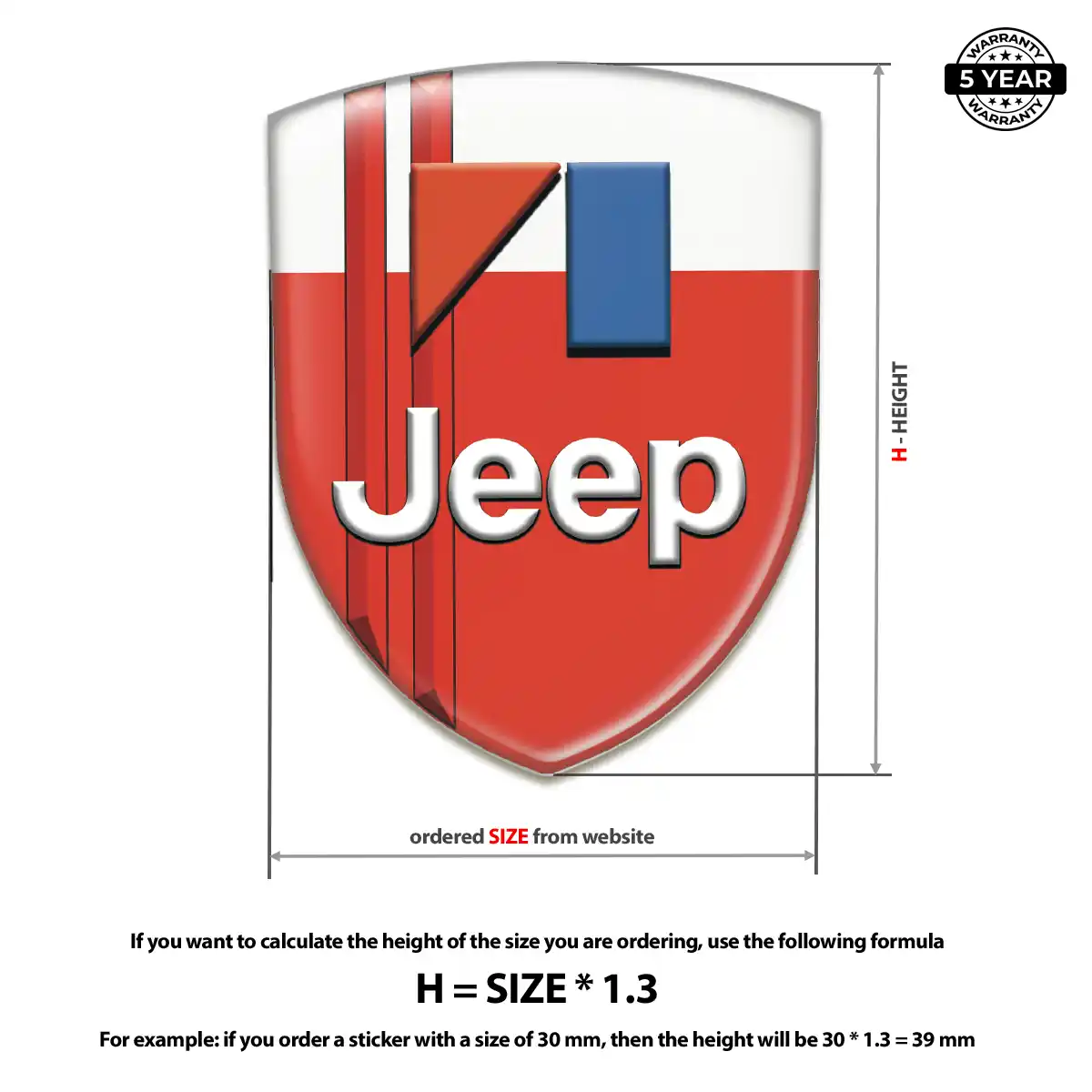 Jeep Automotive Logo Sticker Exclusive Series