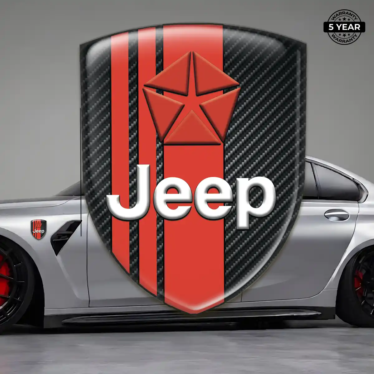 Jeep Automotive Logo Sticker Exterior Luxe