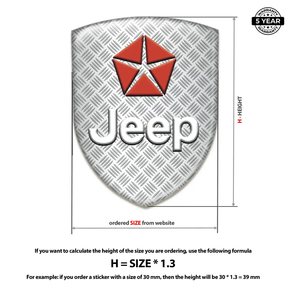 Jeep Automotive Logo Sticker Interior Luxe