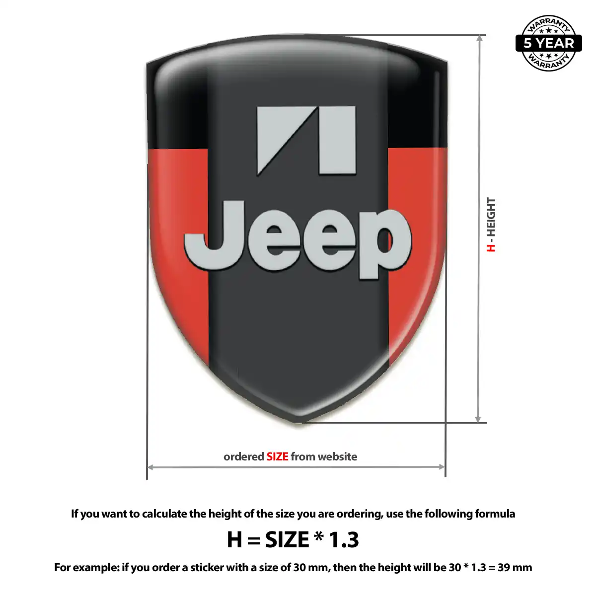Jeep Automotive Logo Sticker Noble Edition