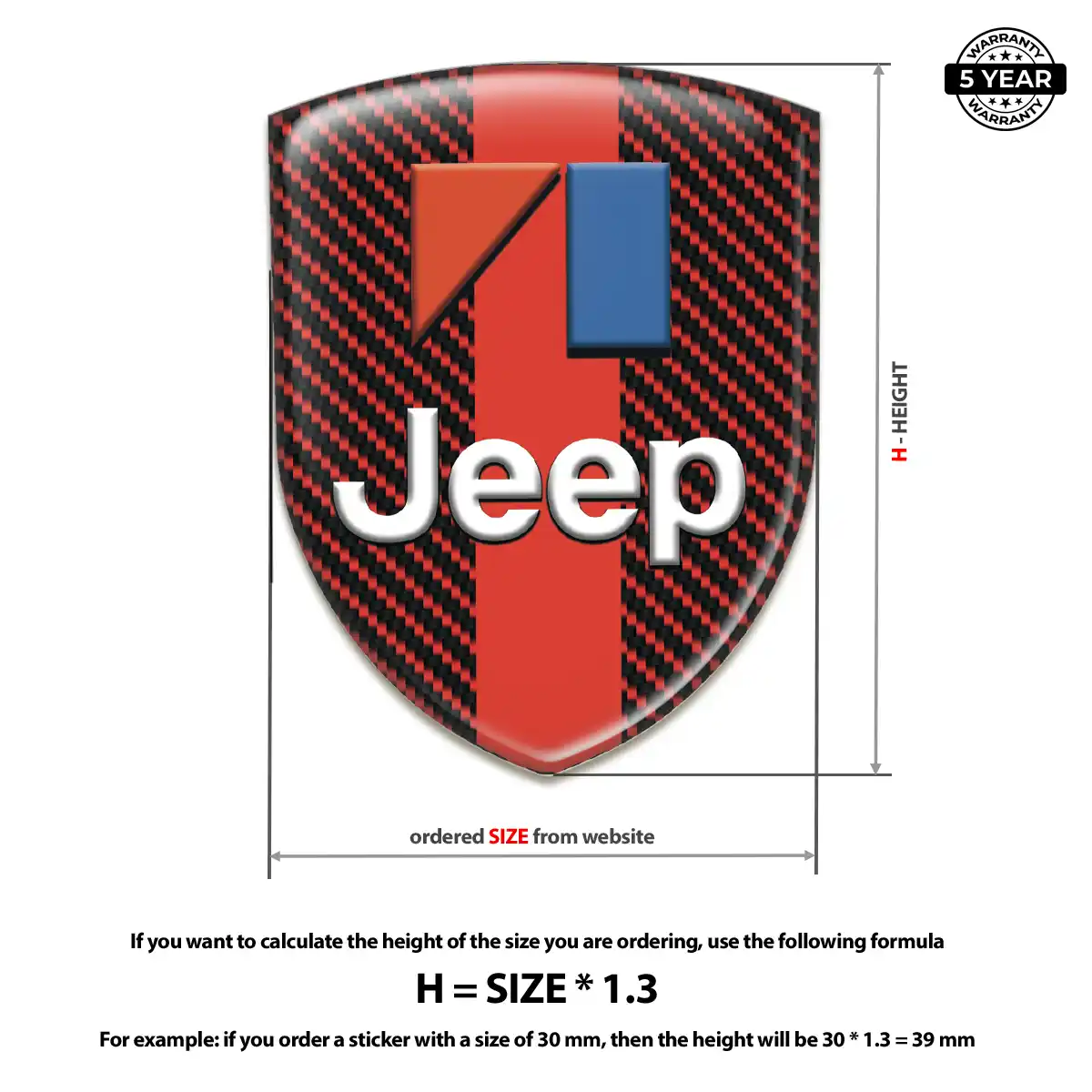 Jeep Automotive Logo Sticker Opulent Line