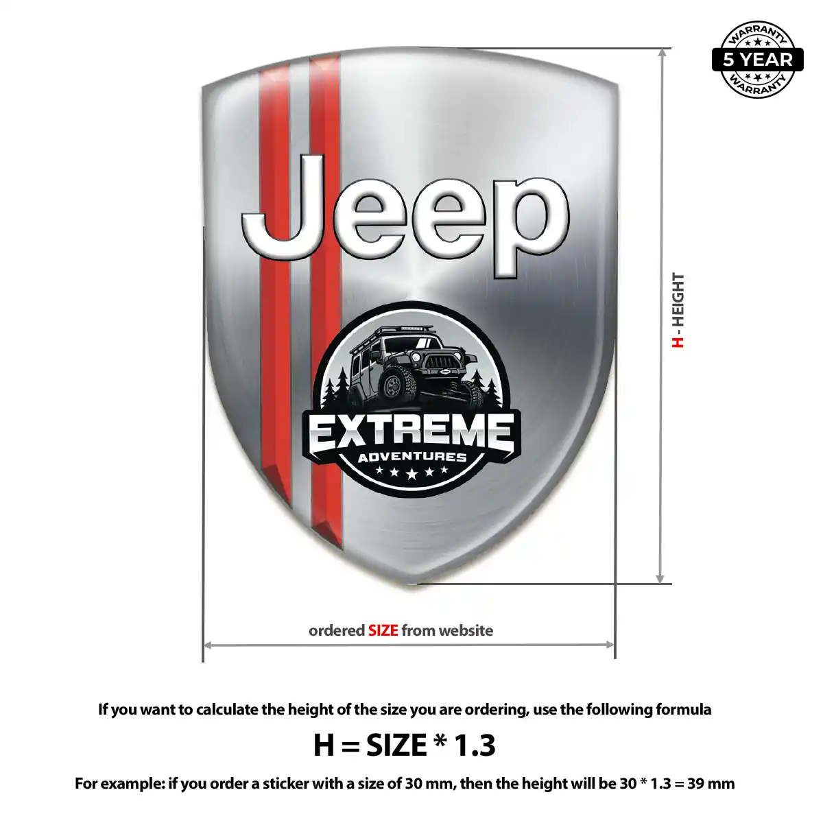 Jeep Automotive Logo Sticker Outer Style