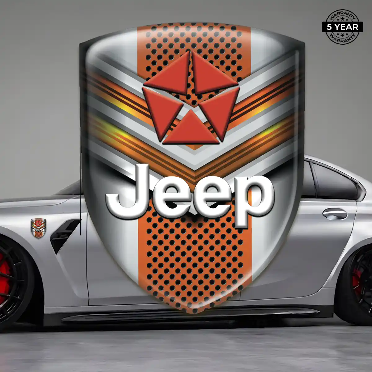 Jeep Automotive Logo Sticker Premium Dome