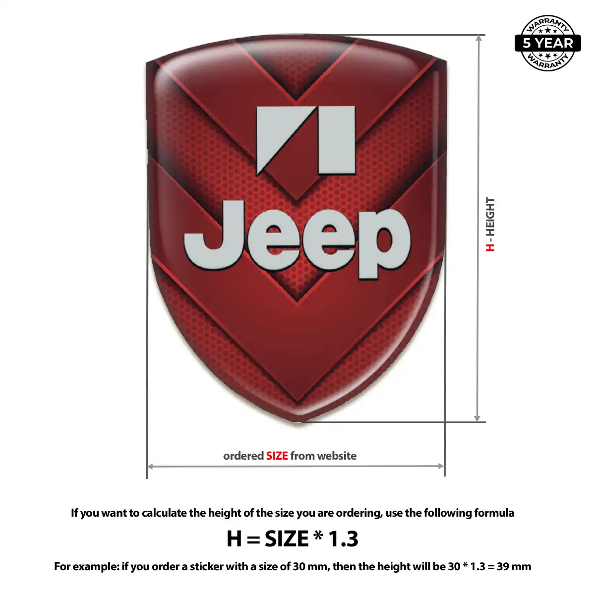 Jeep Automotive Logo Sticker Prestige Line