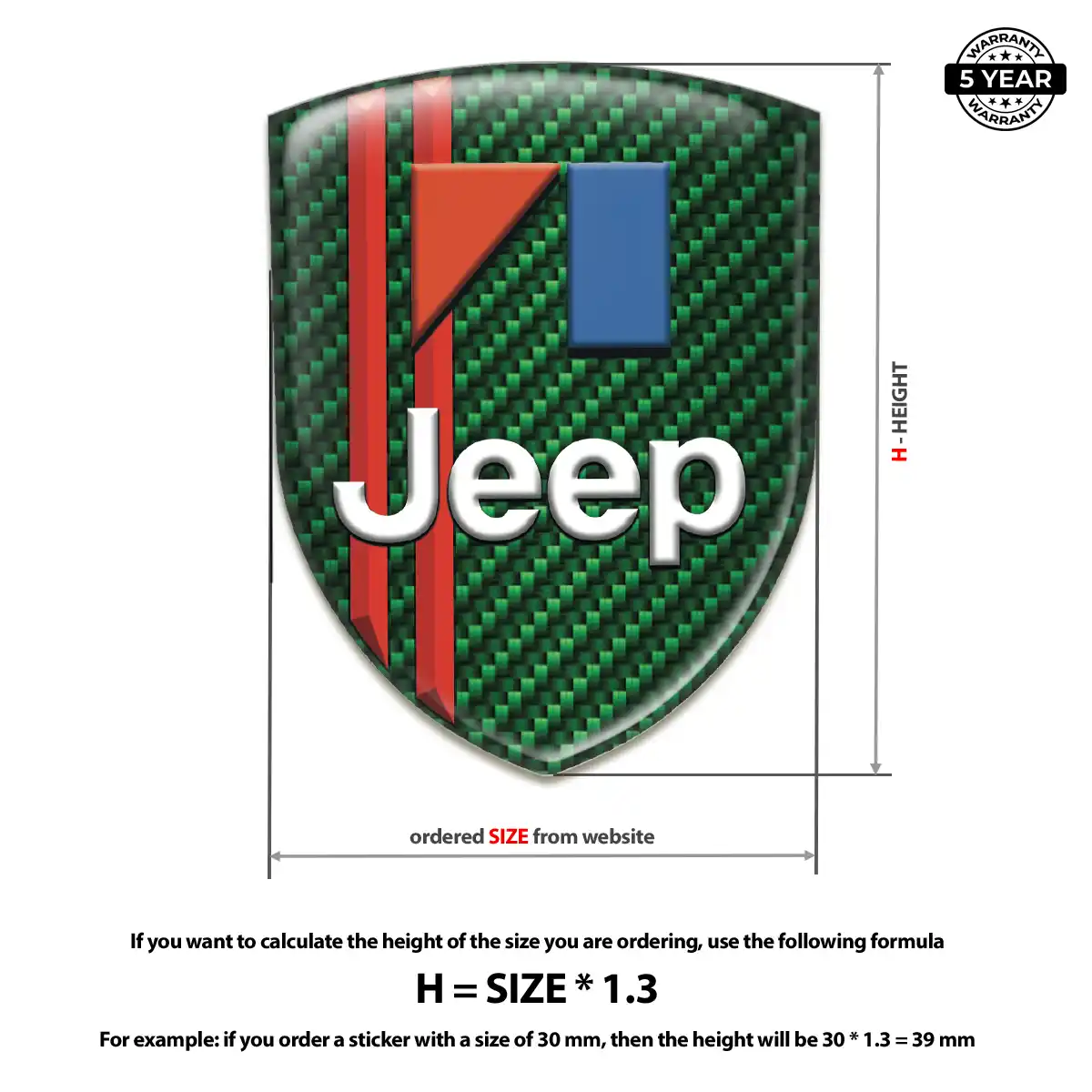 Jeep Automotive Logo Sticker Prime Quality
