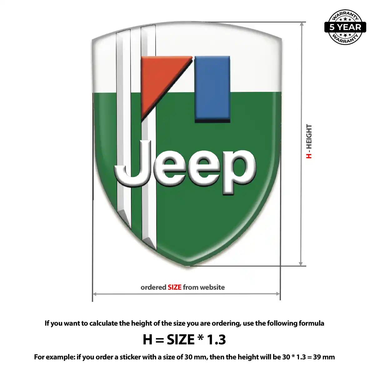 Jeep Automotive Logo Sticker Refined Design