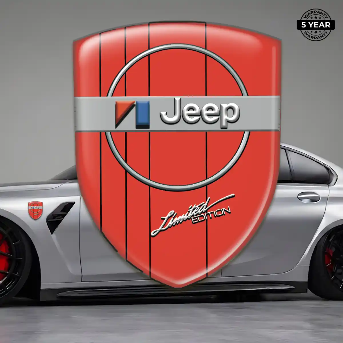 Jeep Automotive Logo Sticker Resin Luxe