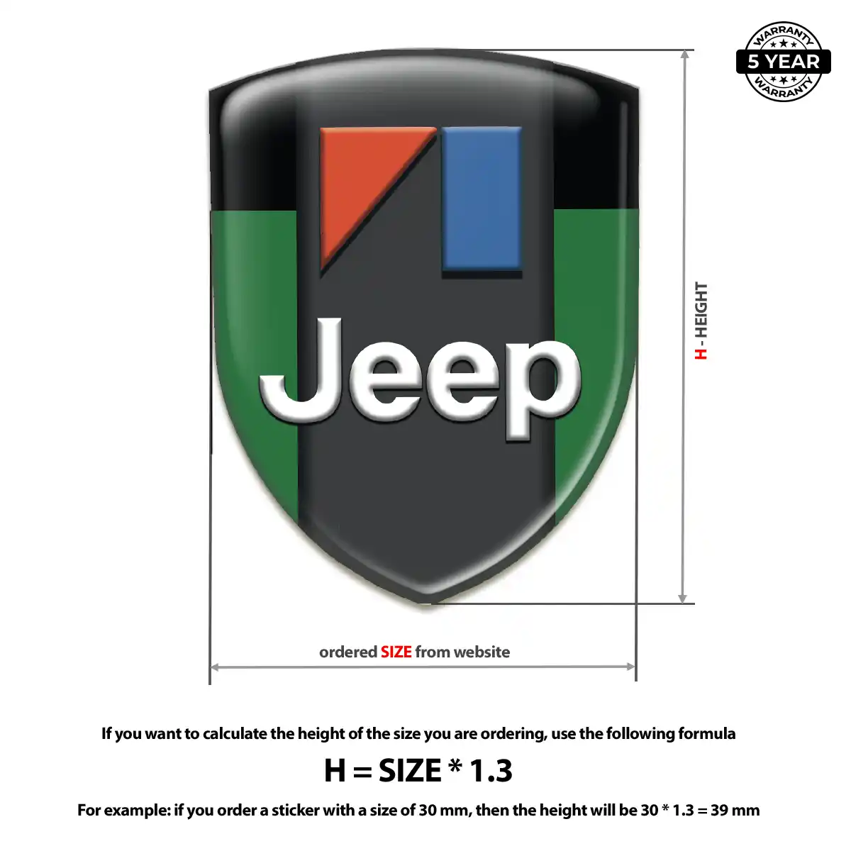 Jeep Automotive Logo Sticker Signature Grade