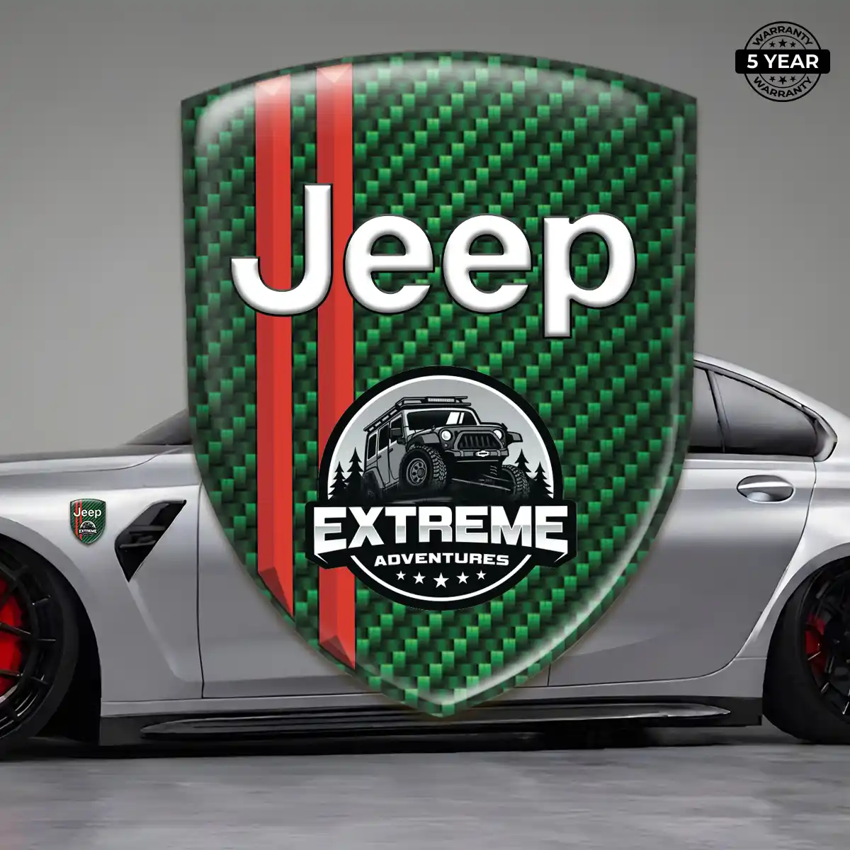 Jeep Automotive Logo Sticker Sleek Style