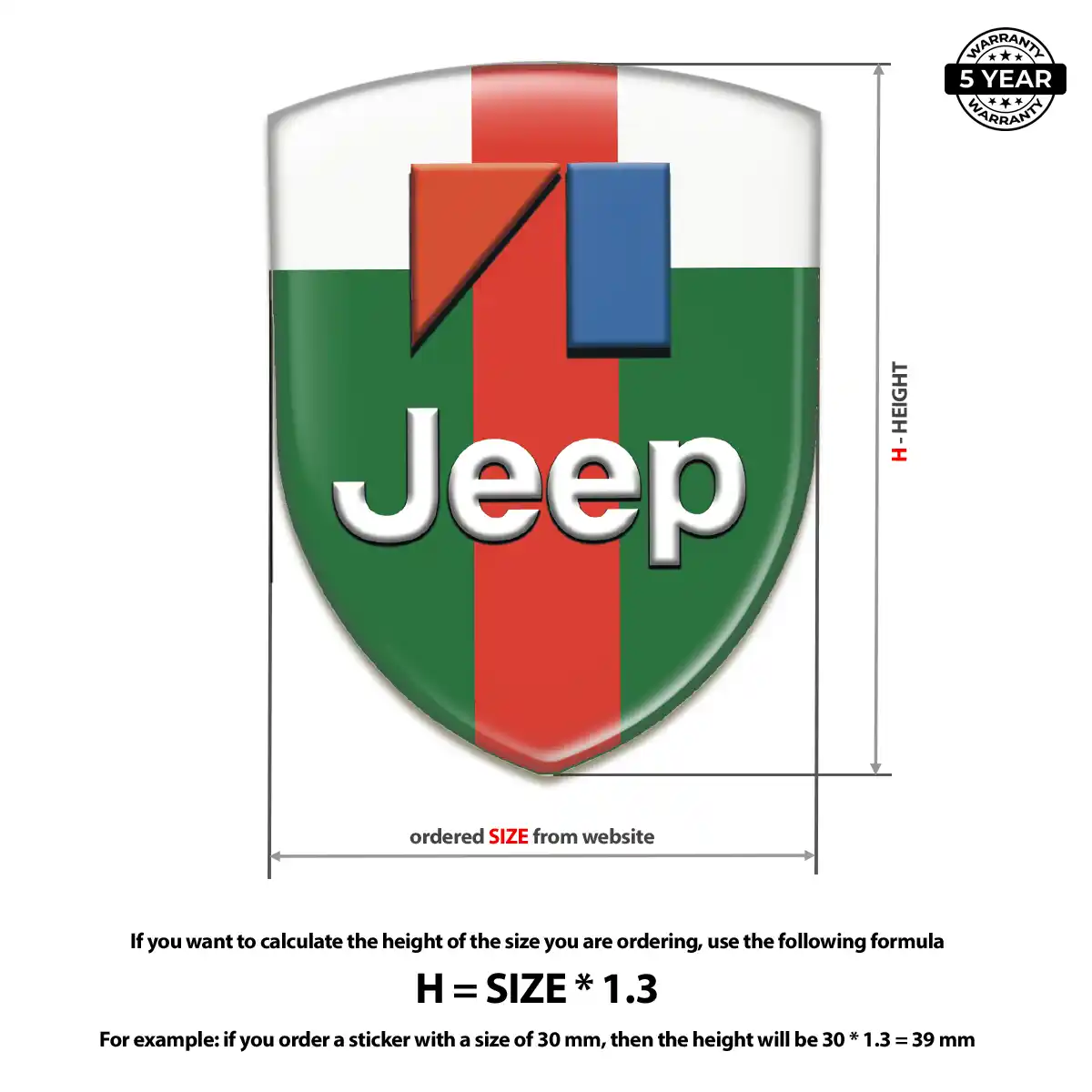 Jeep Automotive Resin Decal Elite Edition