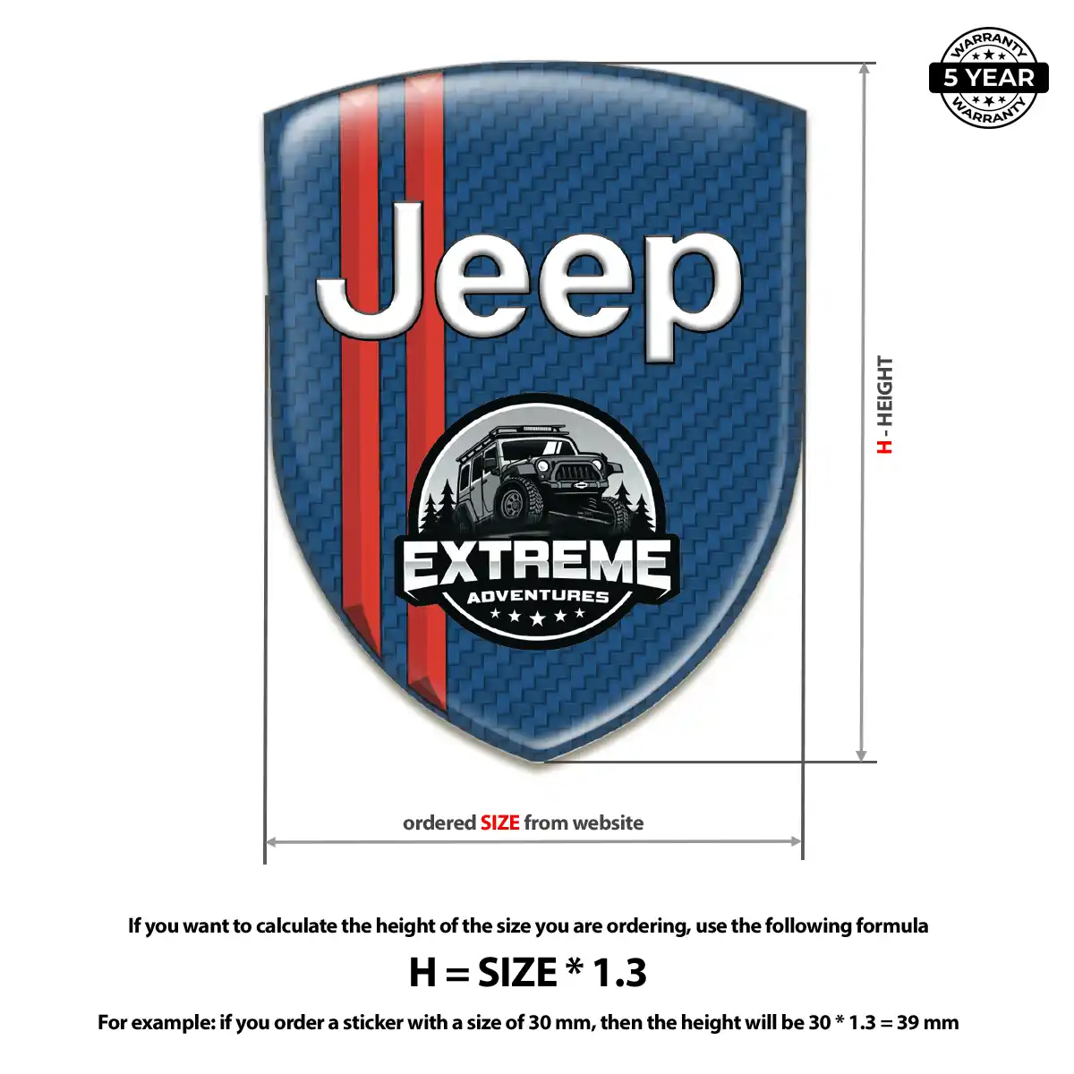 Jeep Automotive Resin Decal Exclusive Series