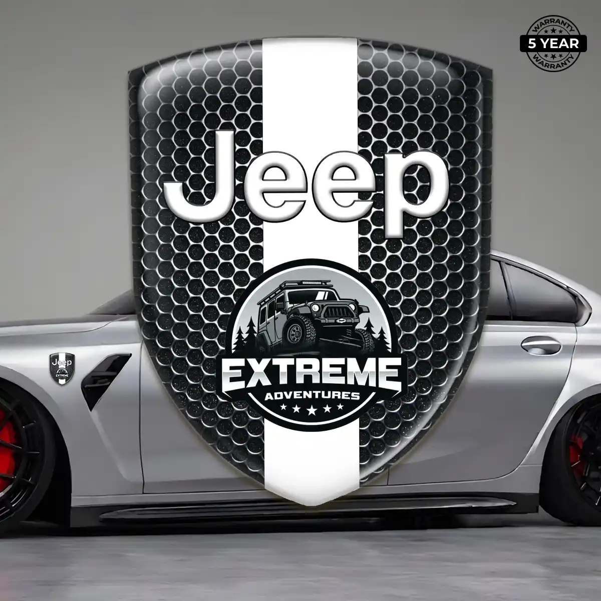 Jeep Automotive Resin Decal Interior Elegance