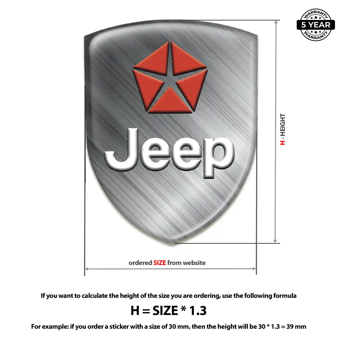 Jeep Automotive Resin Decal Interior Luxe