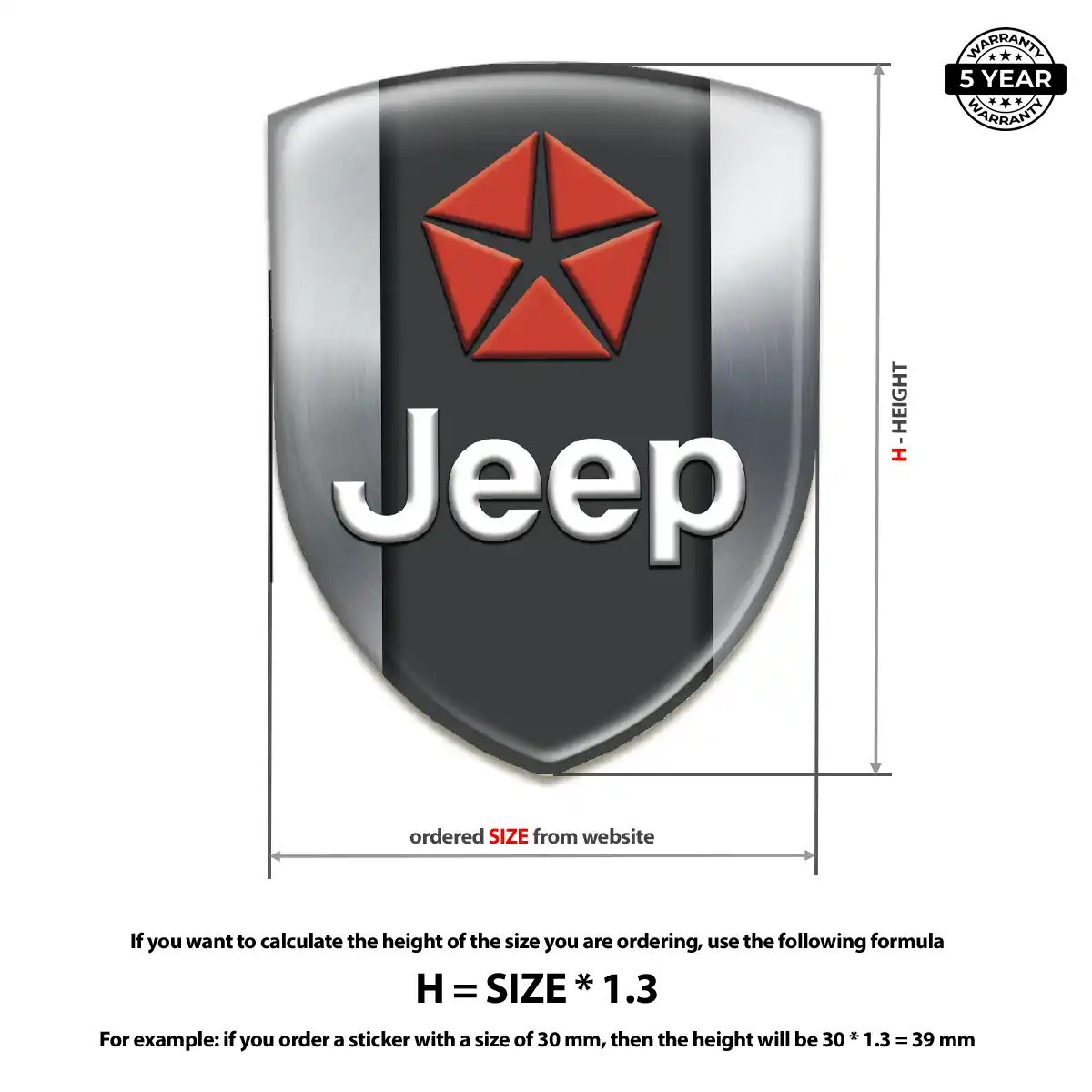 Jeep Automotive Resin Decal Noble Edition