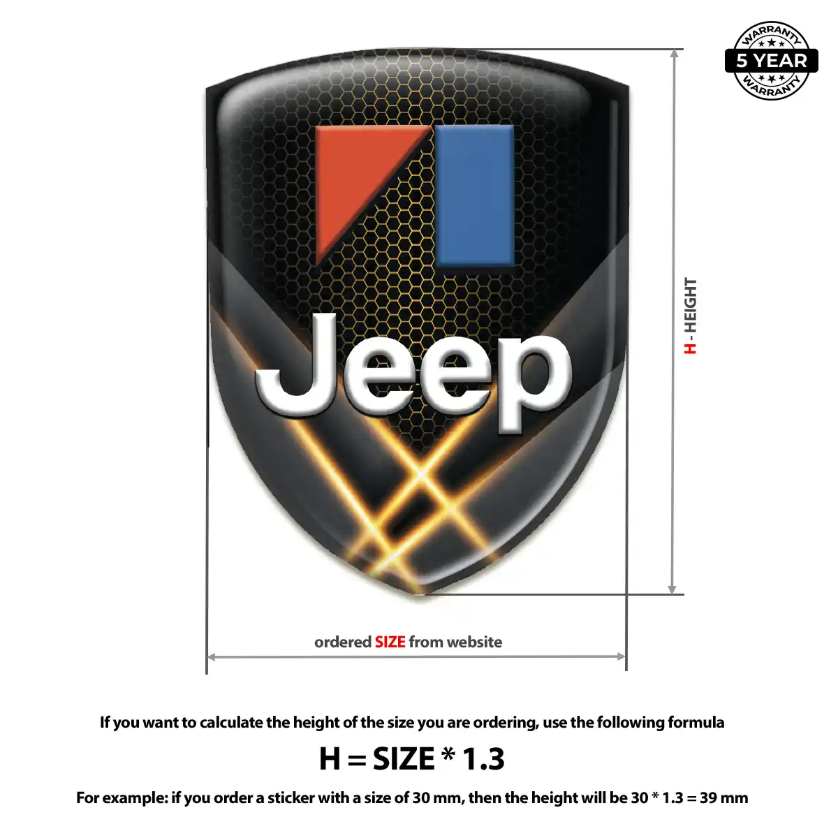 Jeep Automotive Resin Decal Resin Elite