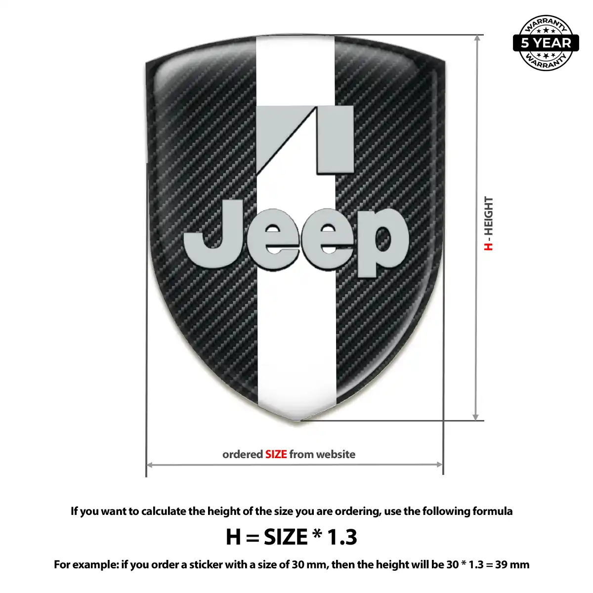 Jeep Automotive Resin Decal Resin Luxe