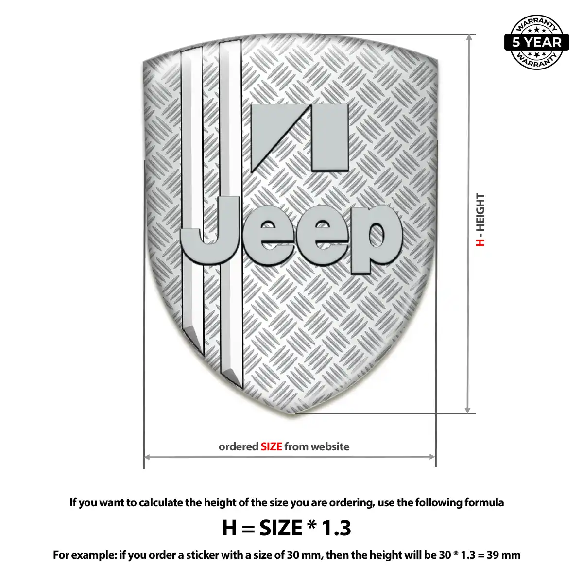 Jeep Automotive Resin Decal Signature Grade