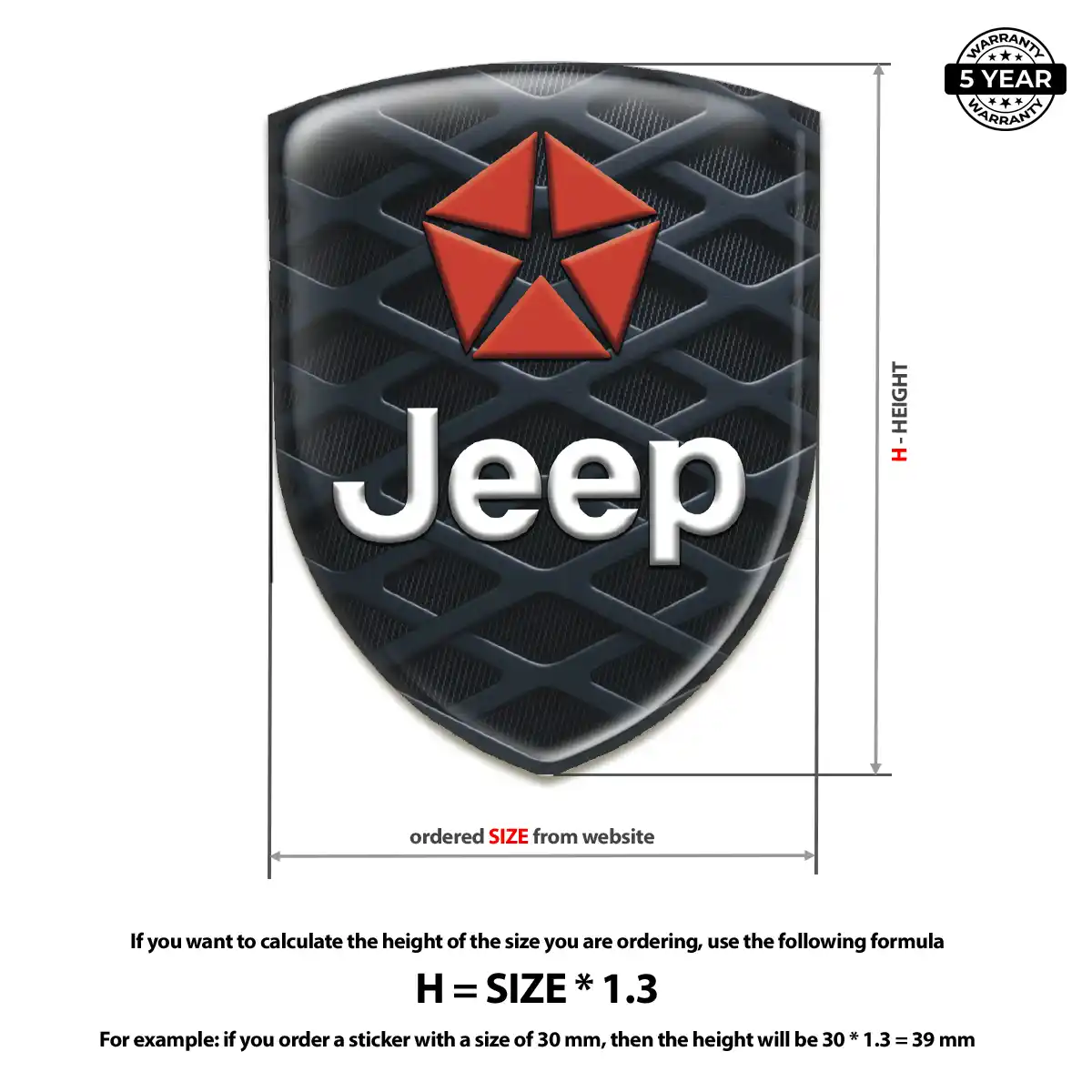 Jeep Automotive Resin Decal Superior Craft
