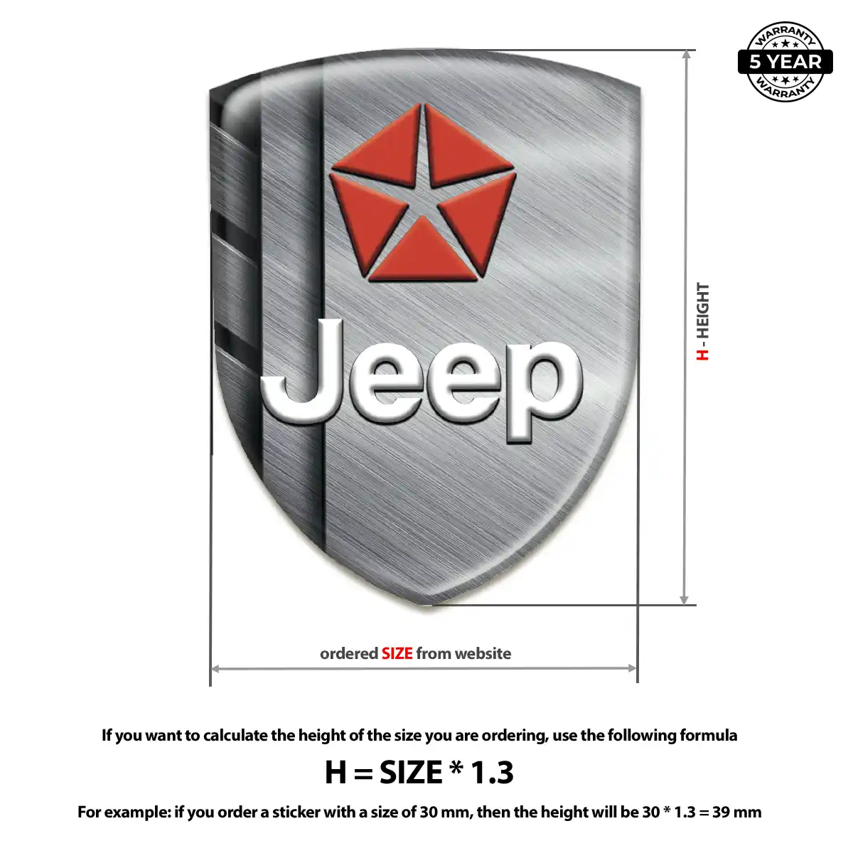 Jeep Badge Premium Dome