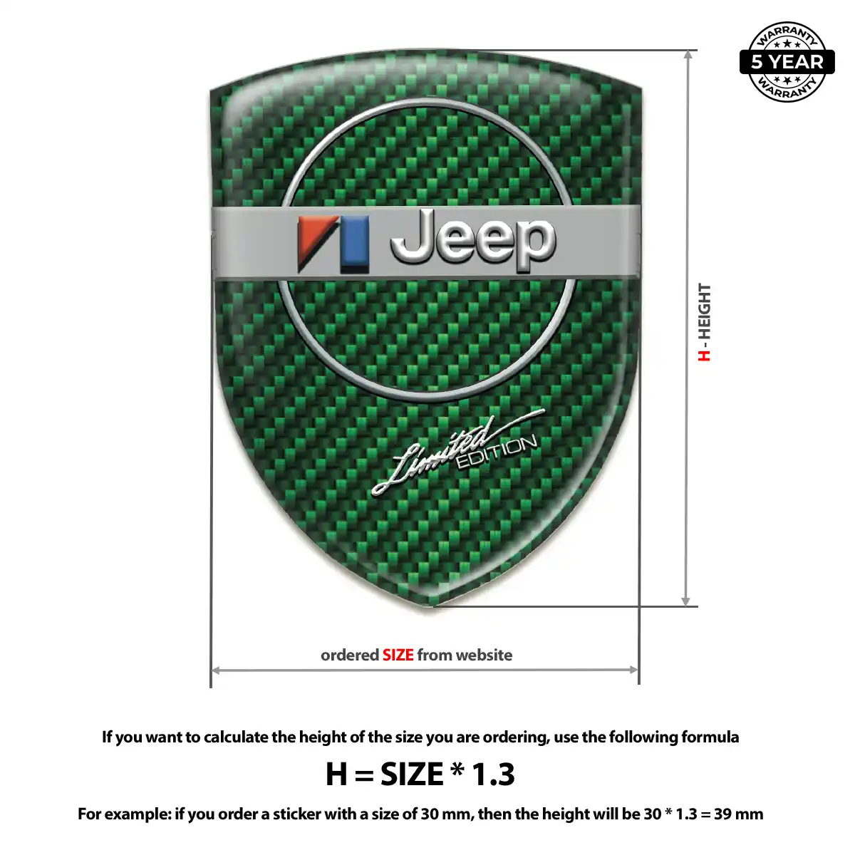 Jeep Badge Resin Elite