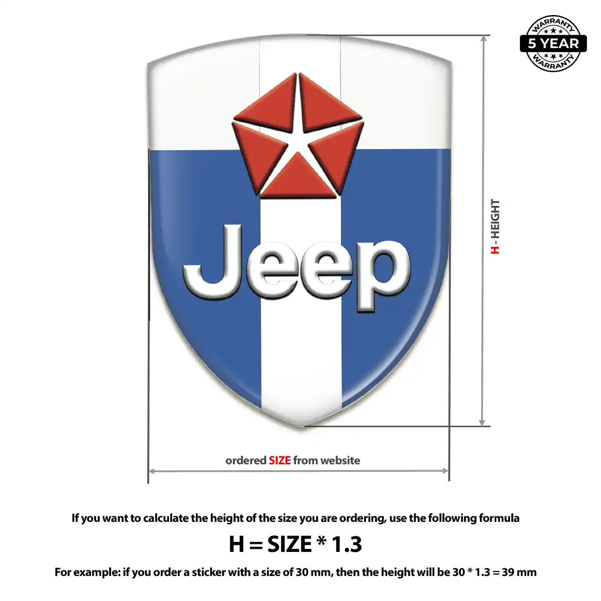 Jeep Badge Resin Luxe
