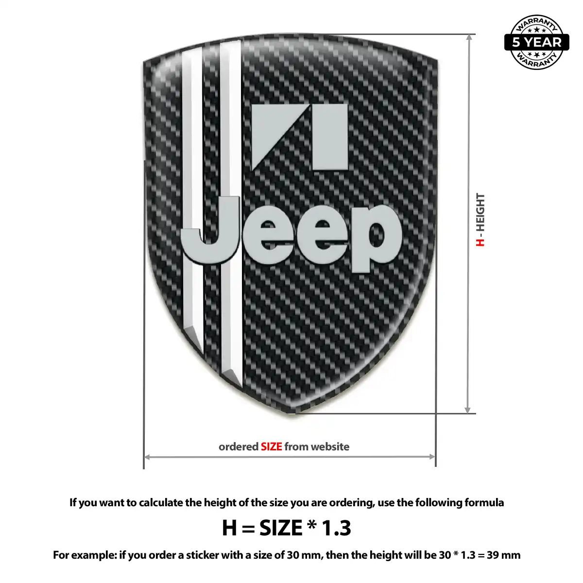 Jeep Car Badge Sticker Cabin Style