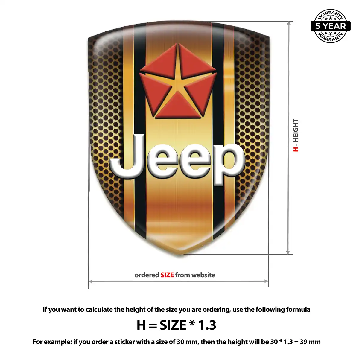 Jeep Car Badge Sticker Elite Edition