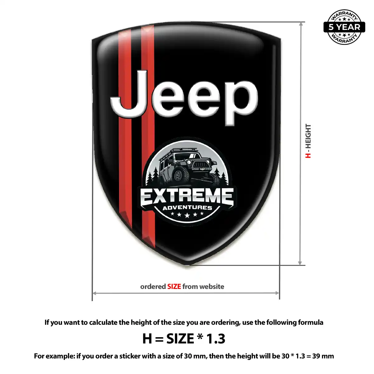 Jeep Car Badge Sticker Exterior Luxe