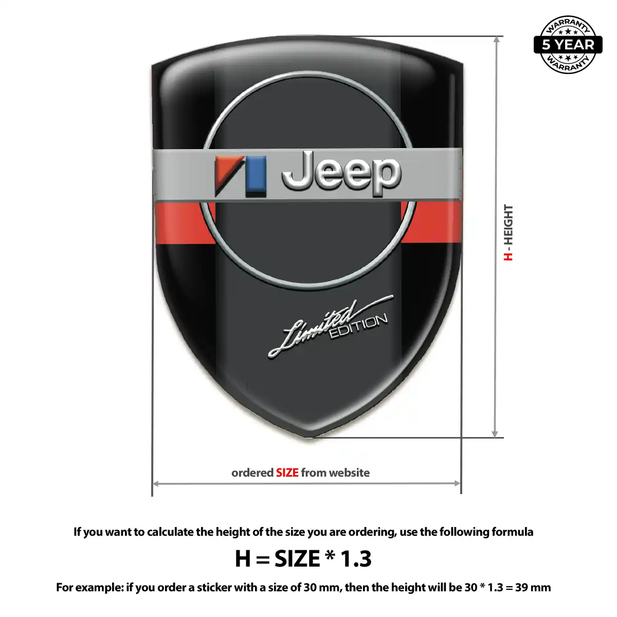 Jeep Car Badge Sticker Interior Elegance